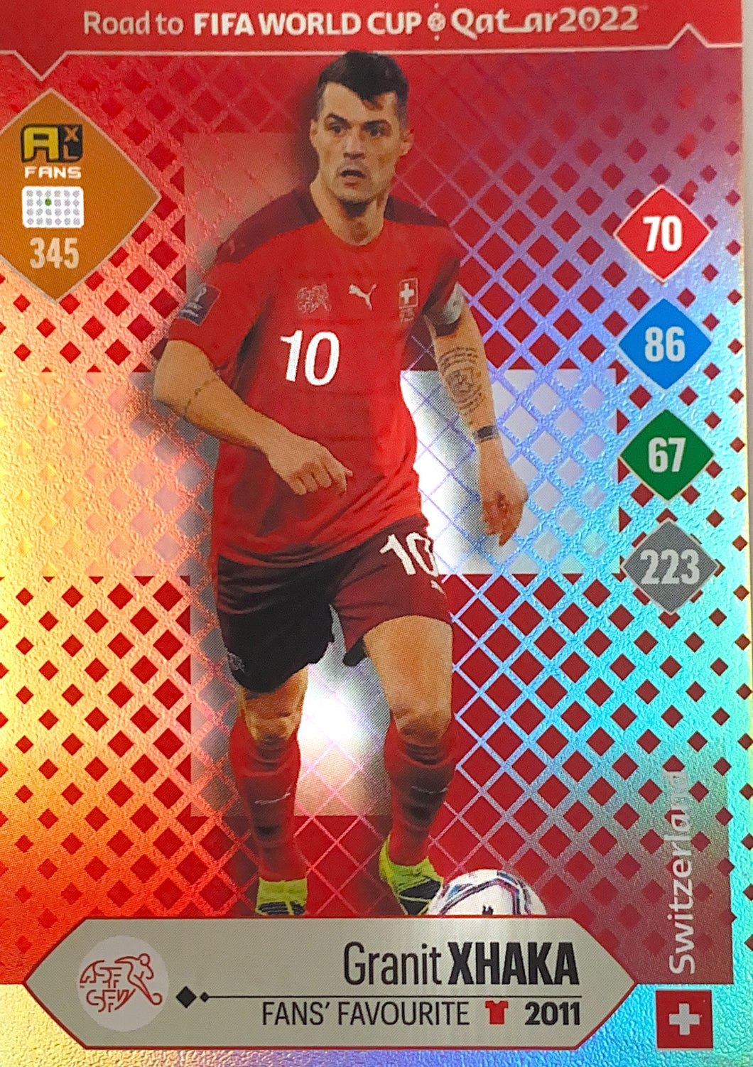 Panini Adrenalyn XL Road To Qatar 2022 - 345 - Granit Xhaka - Fans Favourite