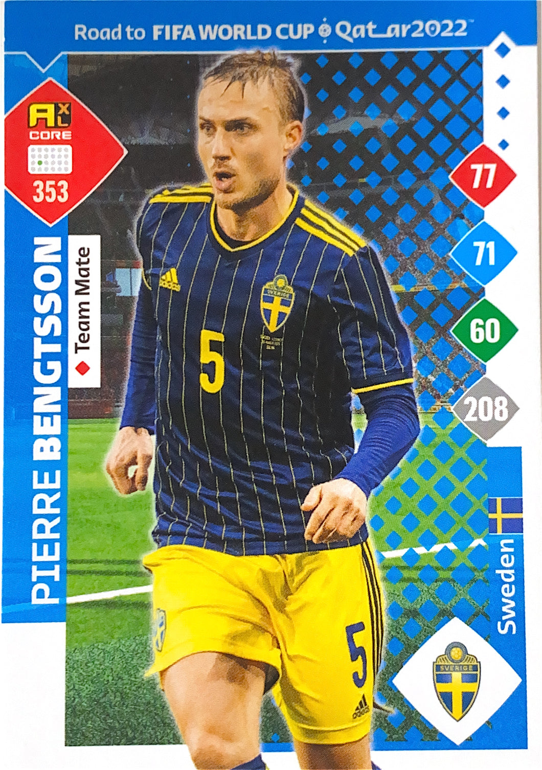 Panini Adrenalyn XL Road To Qatar 2022 - 353 - Pierre Bengtsson - Team Mate