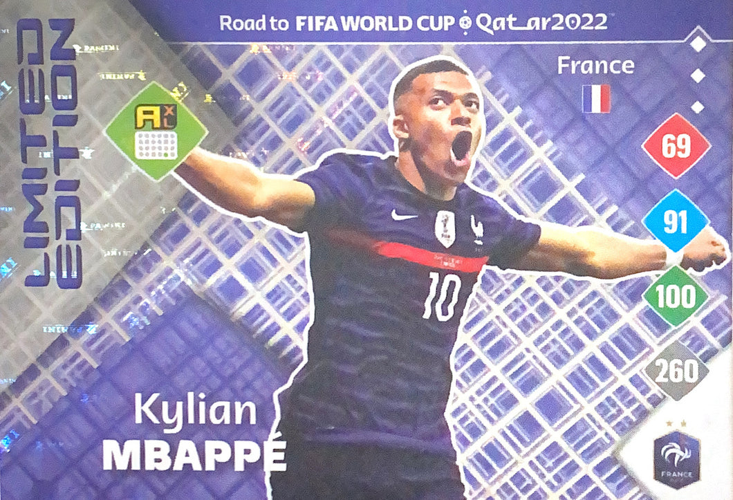 Panini Adrenalyn XL Road To Qatar 2022 - 007 - Kylian Mbappe - Limited Edition