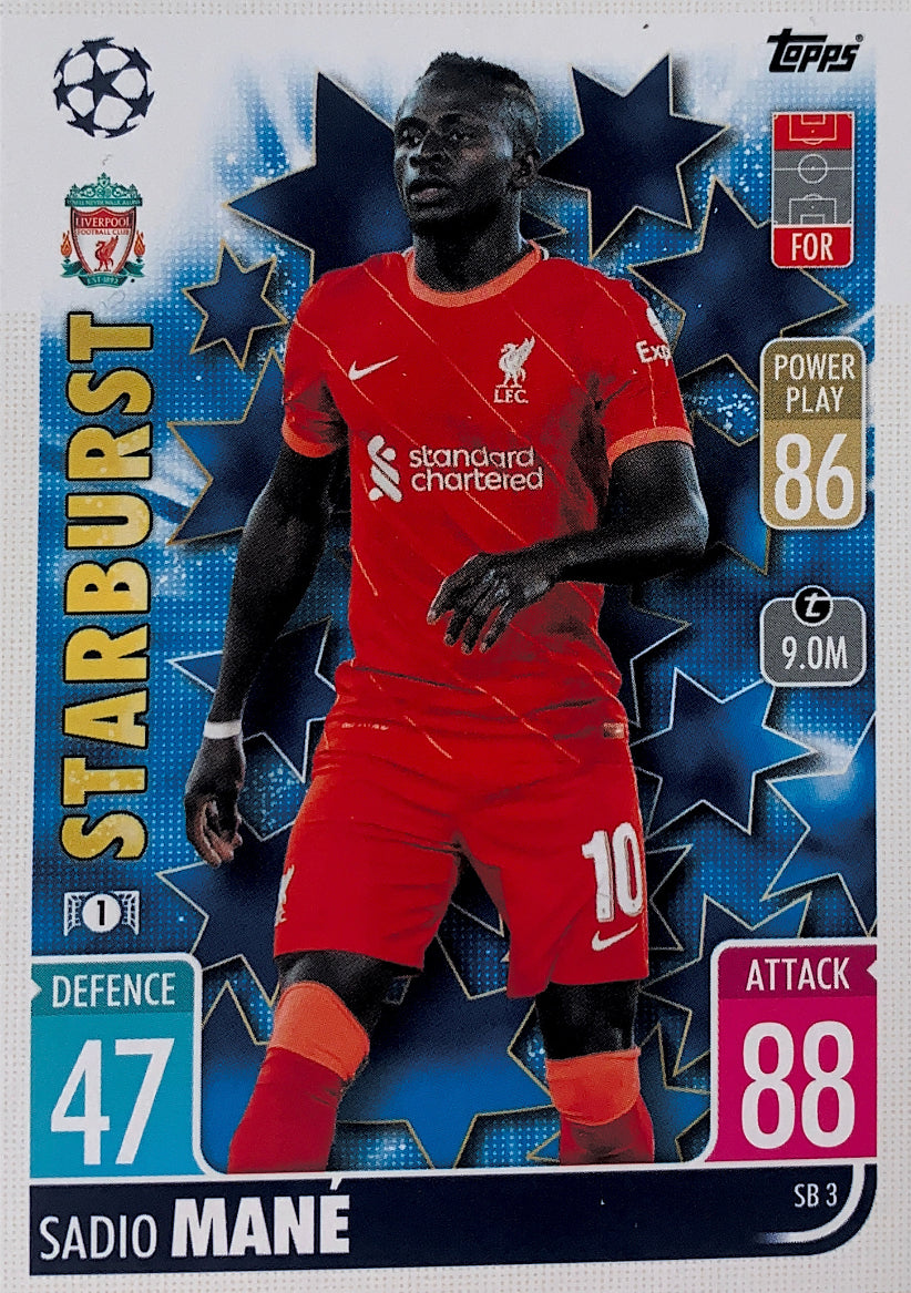 Topps Match Attax Extra 2021/22 - SB003 - Sadio Mané - Starburst