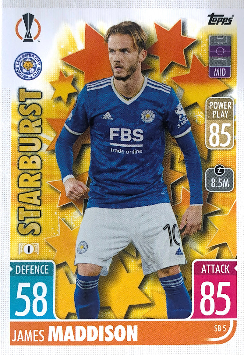 Topps Match Attax Extra 2021/22 - SB005 - James Maddison - Starburst