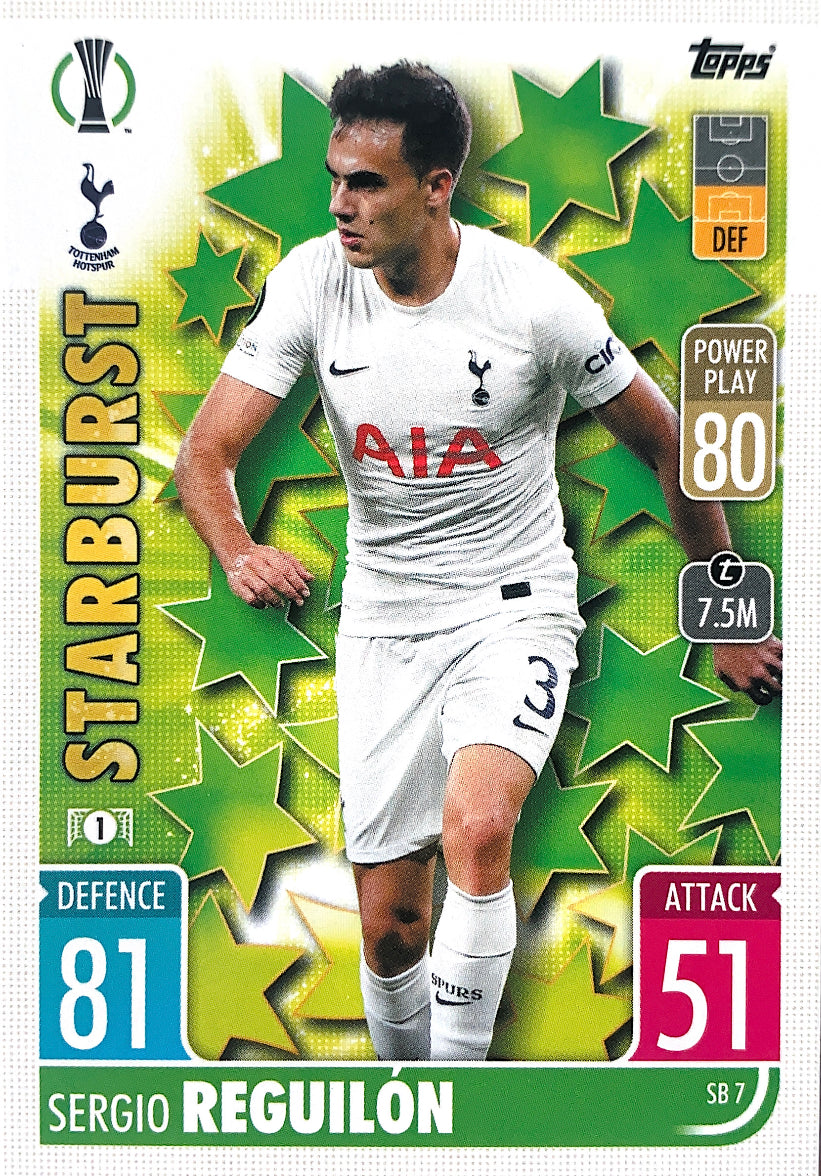 Topps Match Attax Extra 2021/22 - SB007 - Sergio Reguilón - Starburst