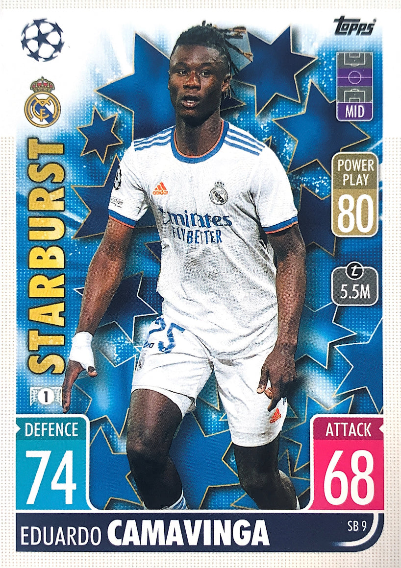 Topps Match Attax Extra 2021/22 - SB009 - Eduardo Camavinga - Starburst