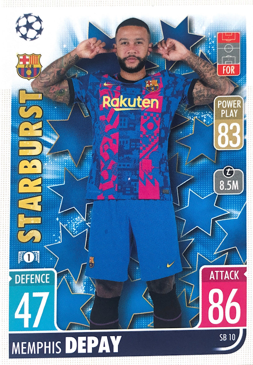 Topps Match Attax Extra 2021/22 - SB010 - Memphis Depay - Starburst