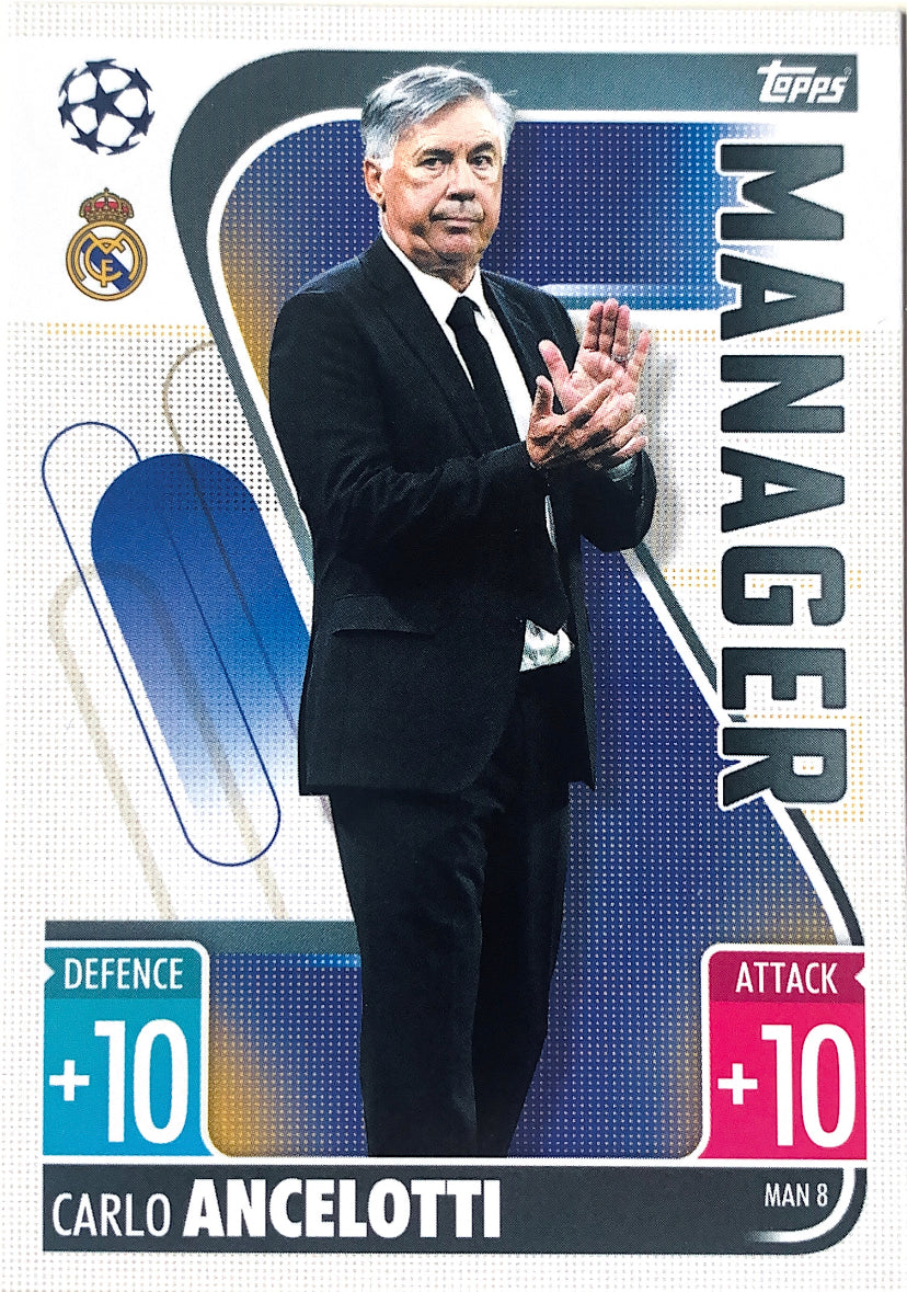 Topps Match Attax Extra 2021/22 - MAN 008 - Carlo Ancelotti - Manager