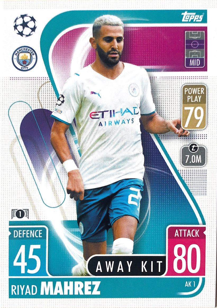 Topps Match Attax Extra 2021/22 - AK 001 - Riyad Mahrez - Away Kit