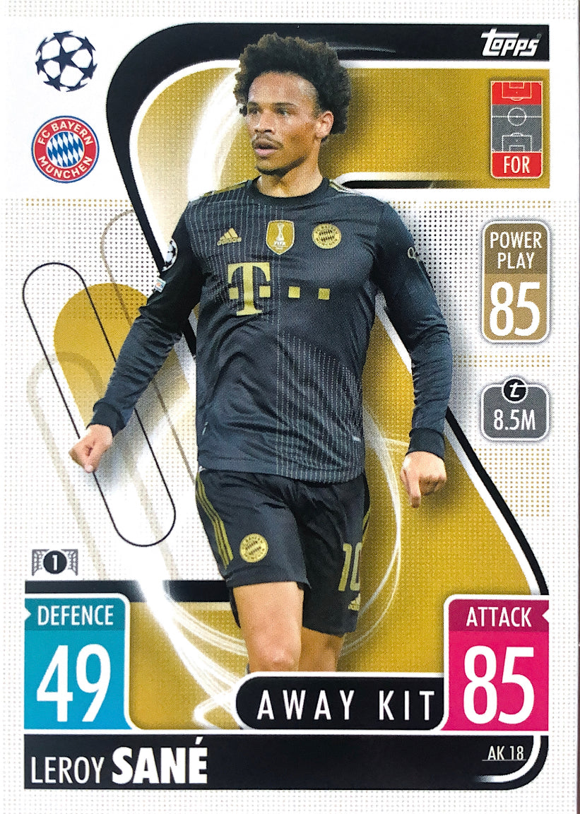 Topps Match Attax Extra 2021/22 - AK 018 - Leroy Sané - Away Kit