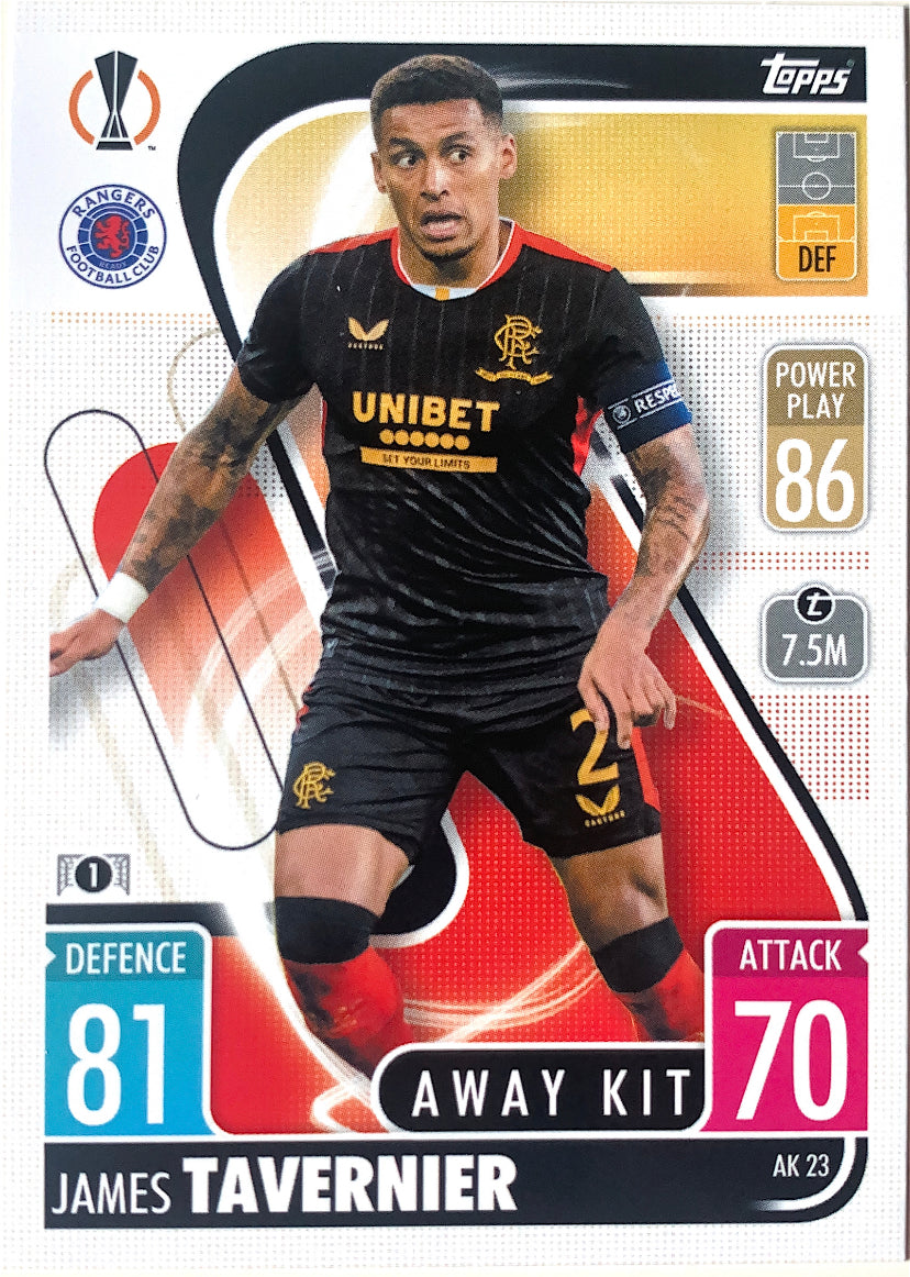 Topps Match Attax Extra 2021/22 - AK 023 - James Tavernier - Away Kit