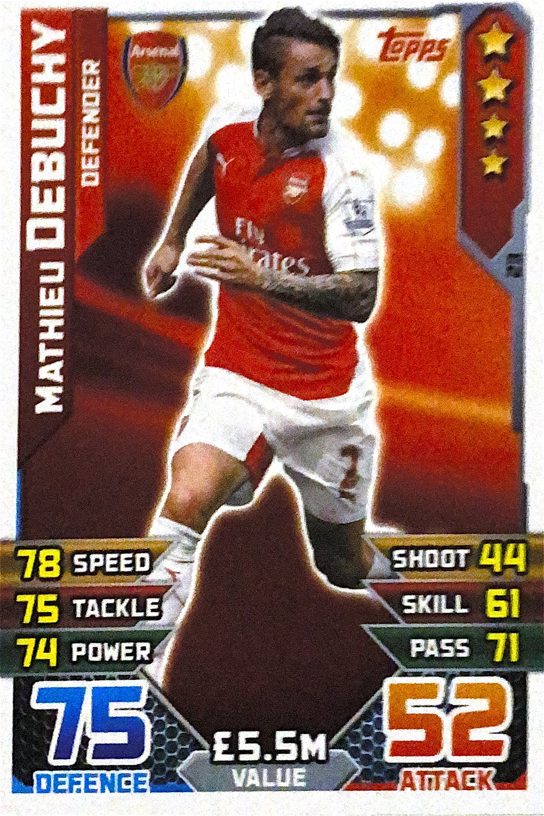 Topps Match Attax 2015/2016 - 023 - Mathieu Debuchy