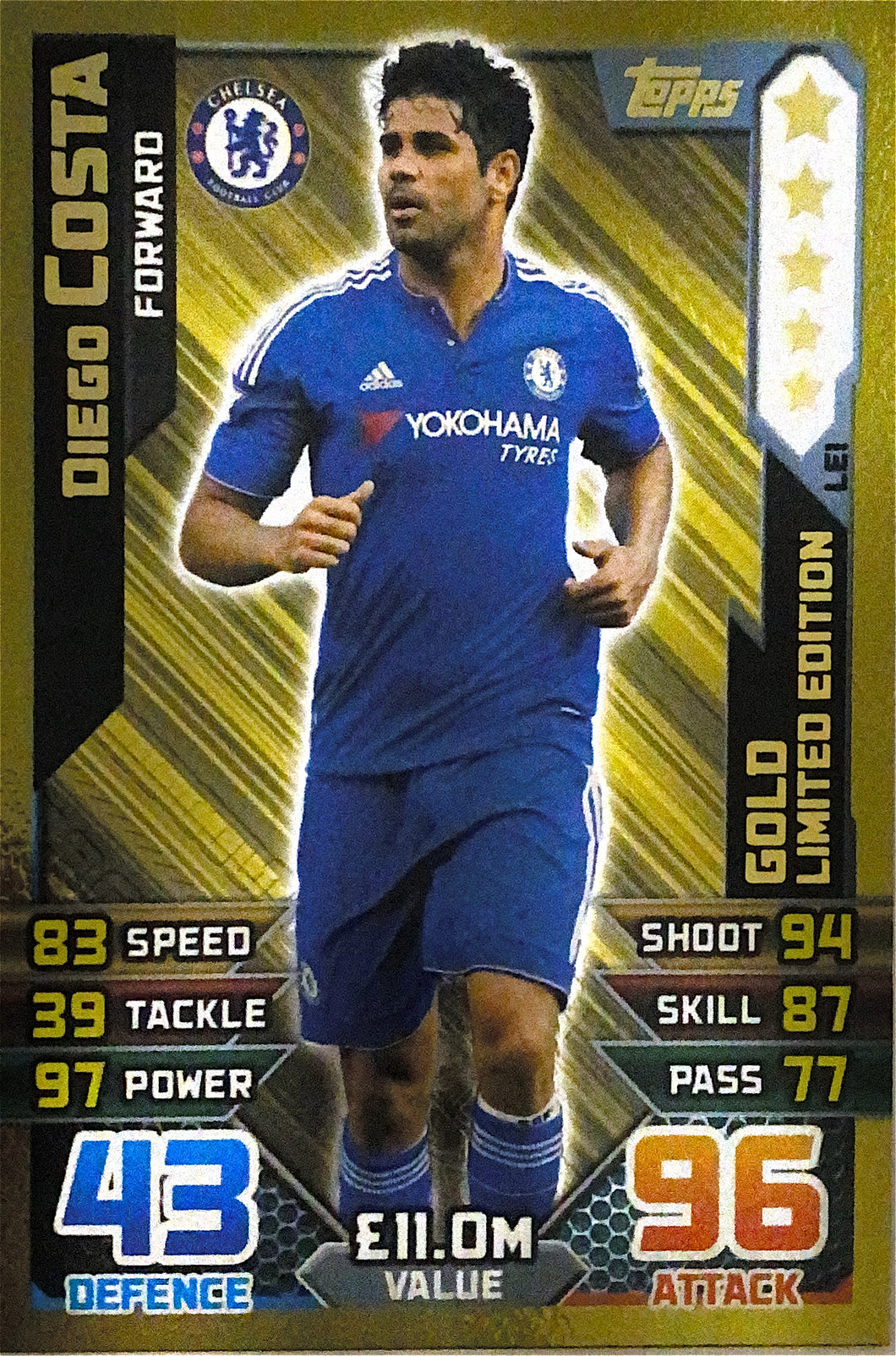 Topps Match Attax 2015/2016 - Limited Edition - Diego Costa
