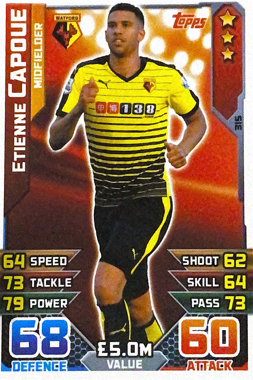 Topps Match Attax 2015/2016 - 315 - Etienne Capoue